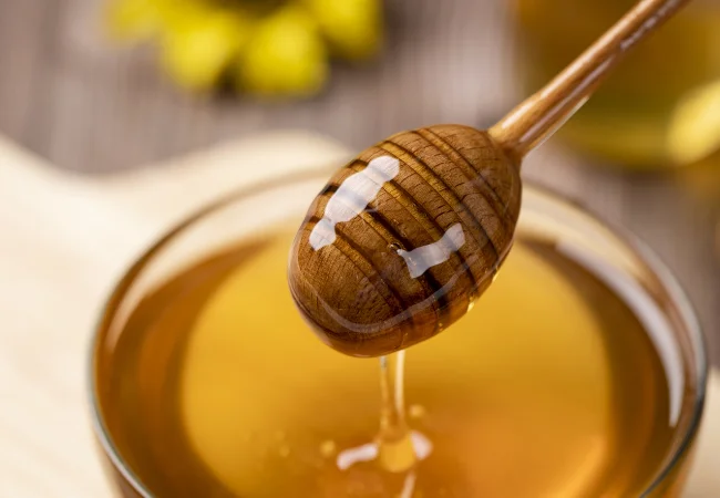 Alimentos perigosos como um pote te mel
