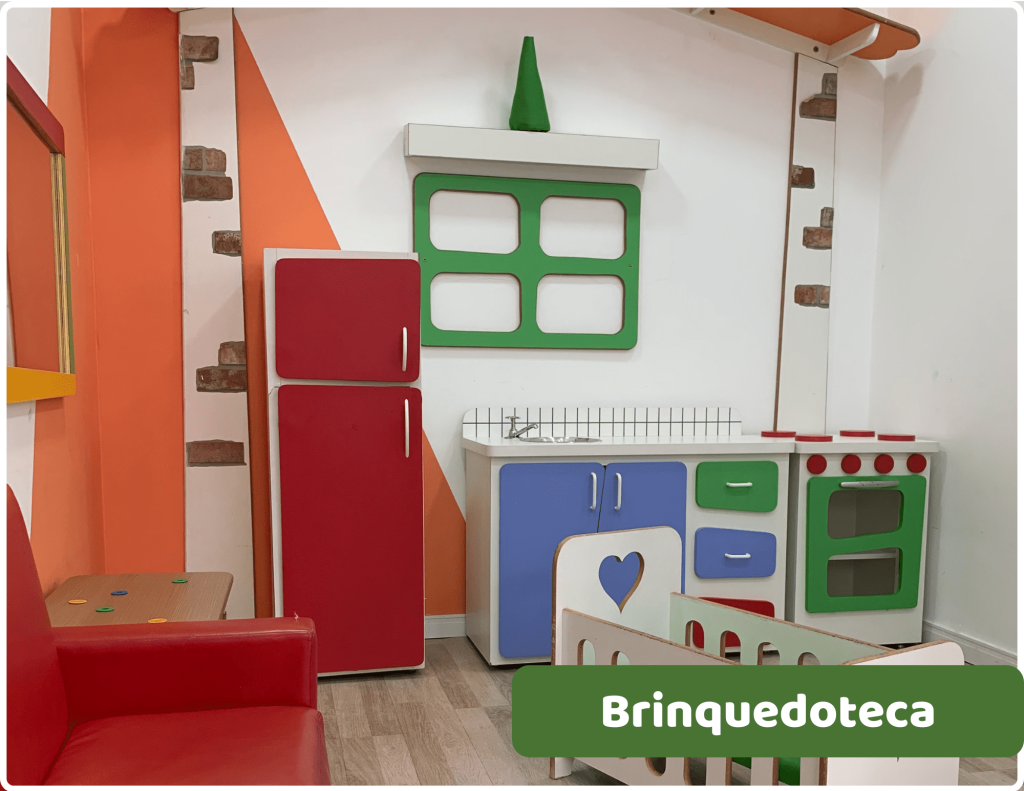 Foto da brinquedoteca da unidade de Moema da escola infantil AVIVA