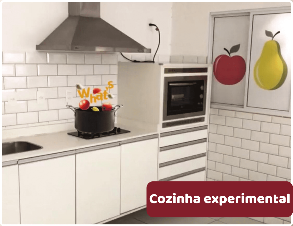 Cozinha experimental da unidade de Moema da escola infantil AVIVA
