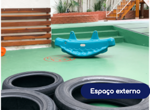 Espaço externo da unidade Vila Mariana da escola infantil AVIVA