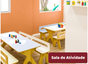 Sala de atividade da unidade Brooklin da escola infantil AVIVA