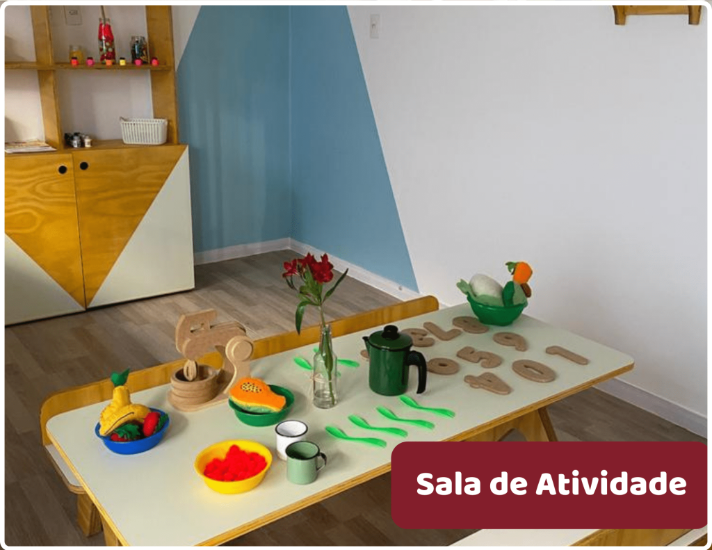 Sala de atividades da unidade de São Bernardo do Campo da escola infantil AVIVA