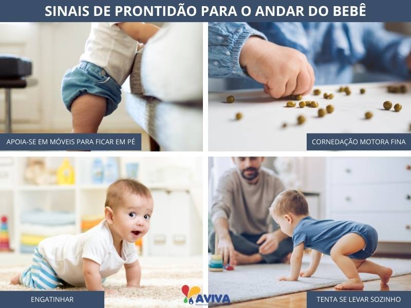 Sinais de prontidão do bebê para andar sozinho.