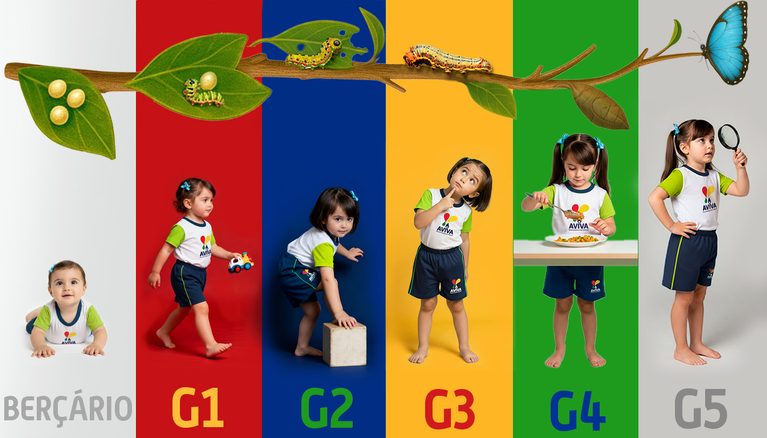 Grupos da educação, conhecido como jornada da borboleta na Aviva